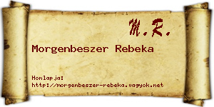 Morgenbeszer Rebeka névjegykártya